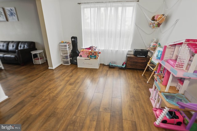 134 Cobblestone Dr, Gilbertsville, PA 19525 - rec room with hardwood / wood-style flooring