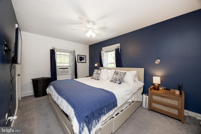 951 Little Conestoga Rd, Glenmoore, PA 19343 - carpeted bedroom with a ceiling fan, baseboards, and cooling unit