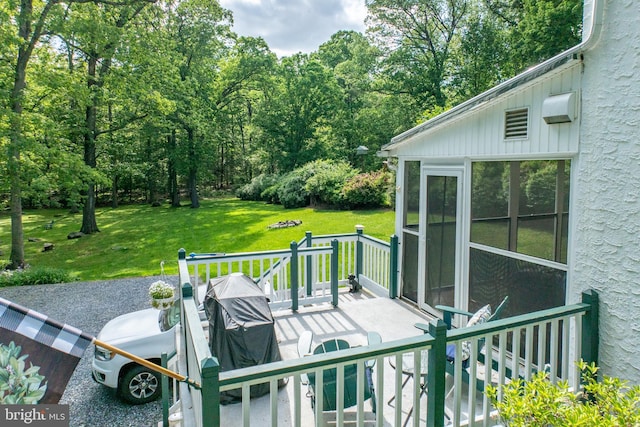 951 Little Conestoga Rd, Glenmoore, PA 19343 - wooden terrace featuring a yard