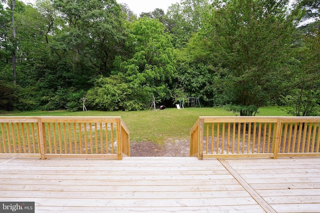 11699 Norris Twilley Rd, Sharptown, MD 21861 - wooden deck featuring a yard