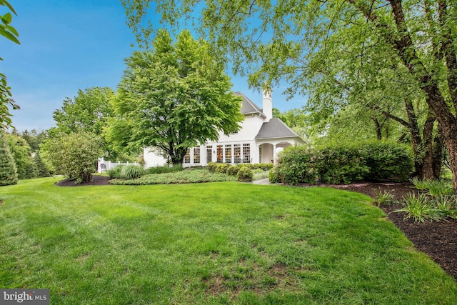 view of grassy yard