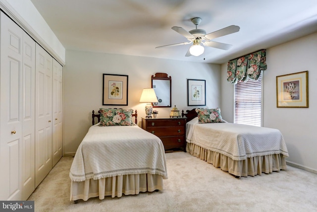 10 Devonshire Sq, Mechanicsburg, PA 17050 - bedroom featuring a closet, carpet floors, and ceiling fan