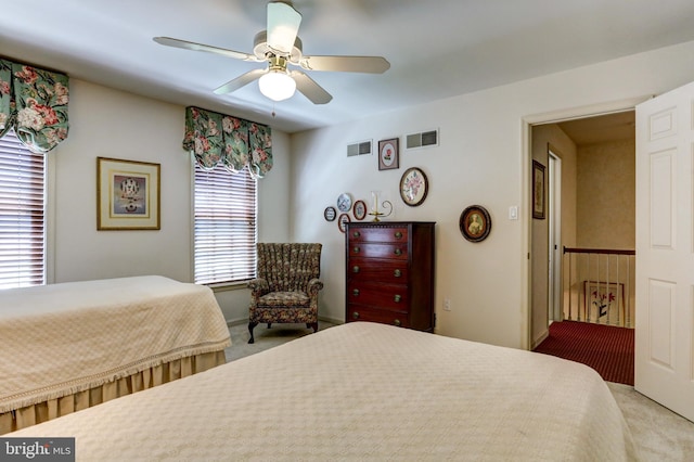 10 Devonshire Sq, Mechanicsburg, PA 17050 - bedroom featuring light carpet and ceiling fan