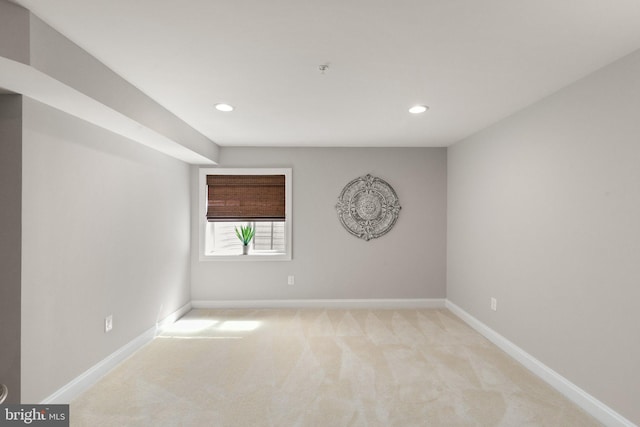 355 Tufton Cir, Fallston, MD 21047 - unfurnished room featuring light colored carpet, recessed lighting, baseboards, and a pendent fire sprinkler