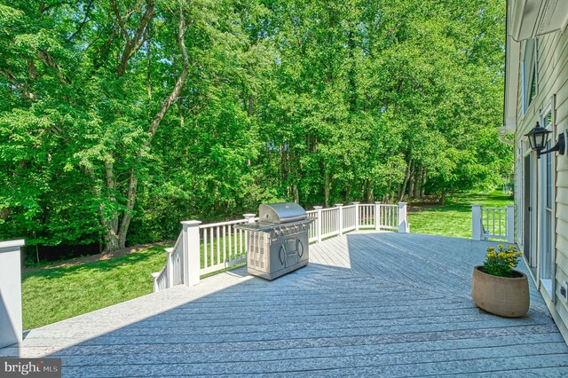 1296 Newkirk Ct, Vienna, VA 22182 - wooden terrace featuring a yard and grilling area