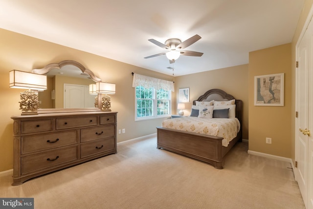 1296 Newkirk Ct, Vienna, VA 22182 - bedroom with light carpet and ceiling fan