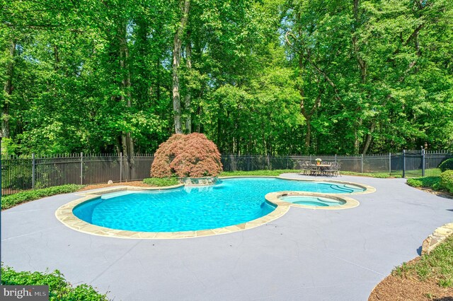 1296 Newkirk Ct, Vienna, VA 22182 - view of pool with a patio area and a pool with connected hot tub