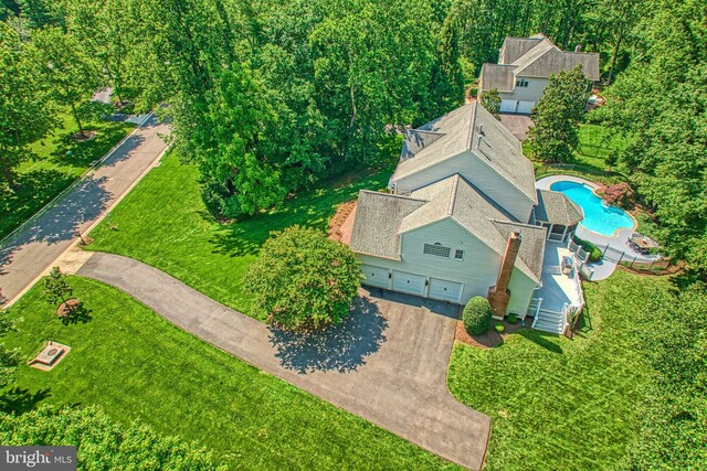 1296 Newkirk Ct, Vienna, VA 22182 - aerial view of property and surrounding area featuring a pool area