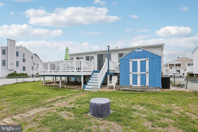 398 Kingfisher Rd, Tuckerton, NJ 08087 - back of property featuring a deck and stairway