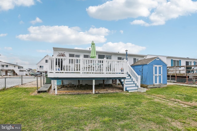 398 Kingfisher Rd, Tuckerton, NJ 08087 - rear view of house with a wooden deck