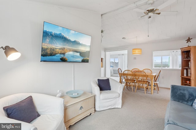 398 Kingfisher Rd, Tuckerton, NJ 08087 - carpeted living area featuring ceiling fan
