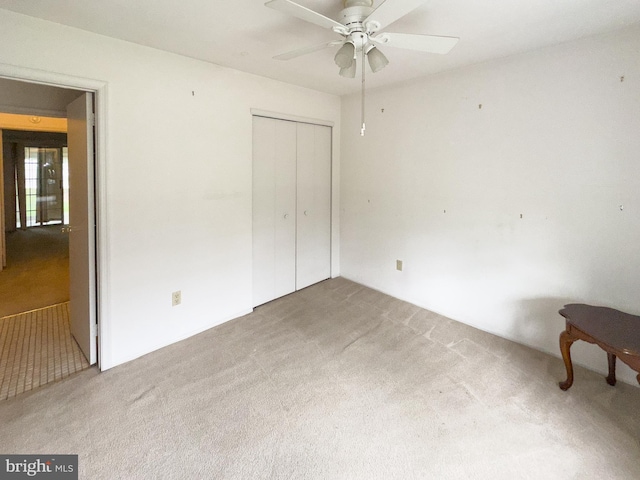 1447 Thornwood Dr, Mount Laurel, NJ 08054 - unfurnished bedroom featuring carpet floors, a closet, and a ceiling fan