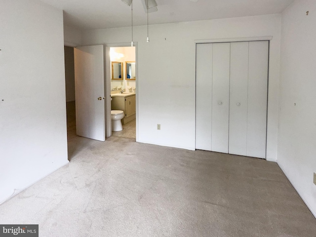 1447 Thornwood Dr, Mount Laurel, NJ 08054 - unfurnished bedroom featuring carpet, a closet, and connected bathroom