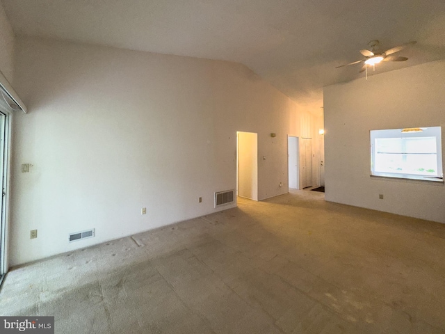 1447 Thornwood Dr, Mount Laurel, NJ 08054 - carpeted spare room with vaulted ceiling and a ceiling fan