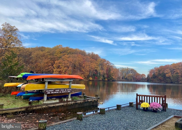 201 Nottingham Hl, Annapolis, MD 21405 - dock featuring a wooded view and a water view