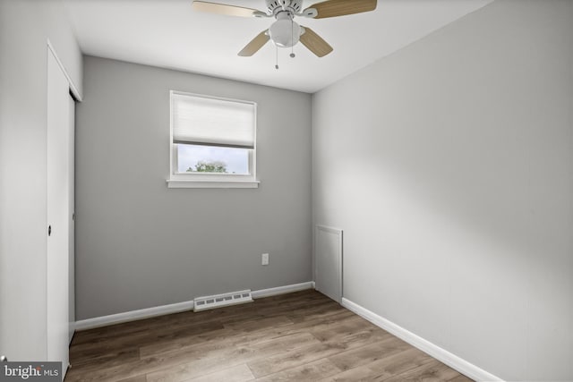 12 Constitution Rd, Clementon, NJ 08021 - unfurnished bedroom featuring wood finished floors, a closet, baseboards, and a ceiling fan