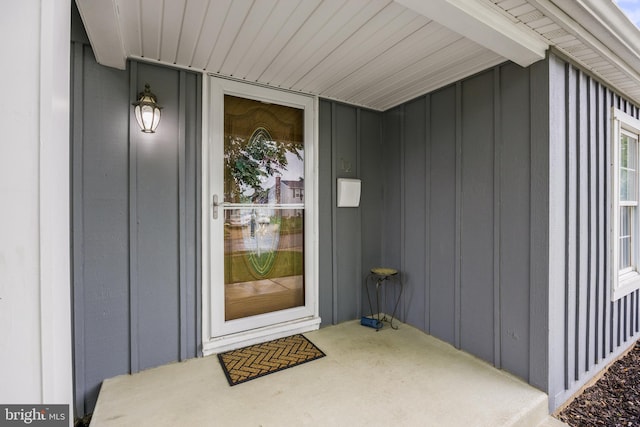 12 Constitution Rd, Clementon, NJ 08021 - doorway to property with board and batten siding