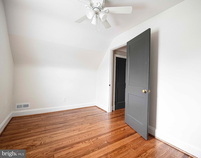 803 Essex Ave, Essex, MD 21221 - additional living space featuring ceiling fan, light wood-style flooring, lofted ceiling, and baseboards