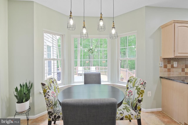 310 Owings Hill Ct, Owings, MD 20736 - dining space with baseboards and light tile patterned floors