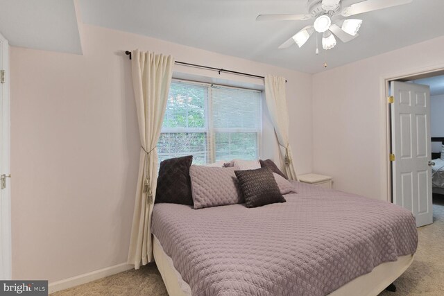 310 Owings Hill Ct, Owings, MD 20736 - bedroom with carpet floors, baseboards, and ceiling fan