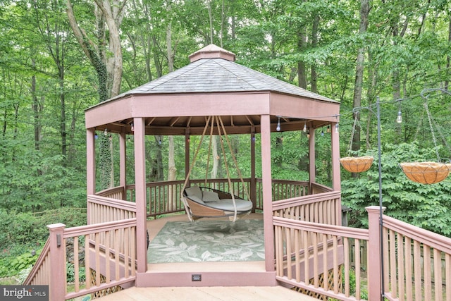 310 Owings Hill Ct, Owings, MD 20736 - wooden deck featuring a gazebo