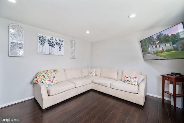 13713 Mayfair Ct, Woodbridge, VA 22193 - living room featuring wood finished floors and recessed lighting