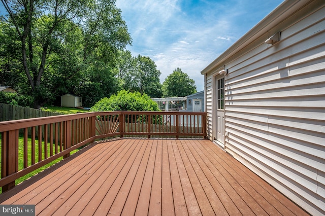 13713 Mayfair Ct, Woodbridge, VA 22193 - deck featuring a storage unit
