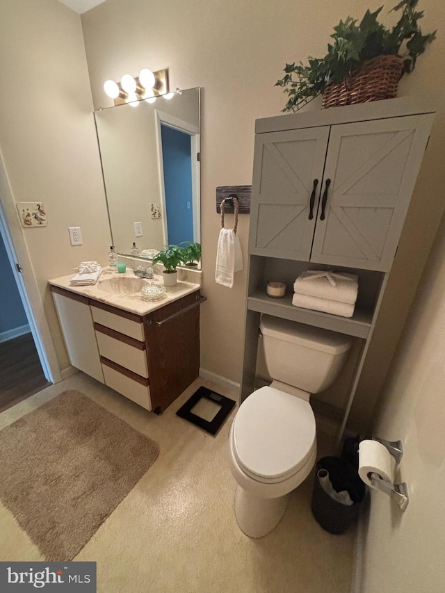 21 Moby Dick Dr, Ocean Pines, MD 21811 - half bath featuring vanity, toilet, and baseboards