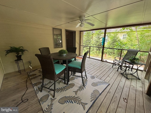 21 Moby Dick Dr, Ocean Pines, MD 21811 - sunroom / solarium featuring ceiling fan and outdoor dining area