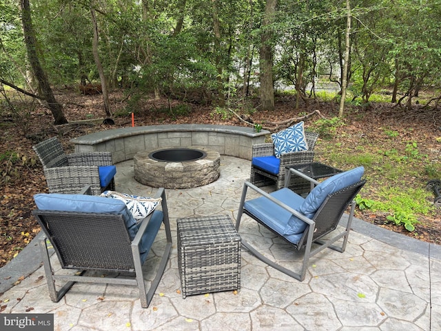 21 Moby Dick Dr, Ocean Pines, MD 21811 - view of patio / terrace with a fire pit