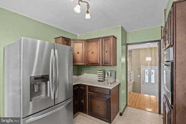 24 Holyoke Dr, Delran, NJ 08075 - kitchen featuring appliances with stainless steel finishes, light countertops, and light tile patterned floors