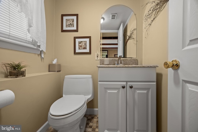 24 Holyoke Dr, Delran, NJ 08075 - half bathroom with toilet, vanity, and baseboards