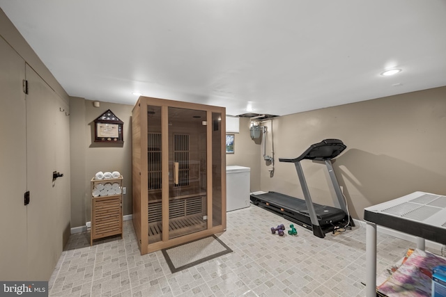 24 Holyoke Dr, Delran, NJ 08075 - workout area featuring baseboards and recessed lighting