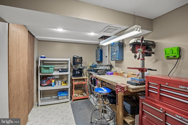 24 Holyoke Dr, Delran, NJ 08075 - basement featuring a workshop area