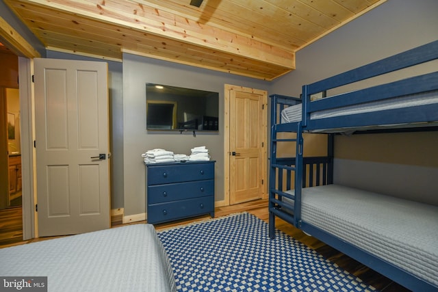 1067 N Camp Rd, Mc Henry, MD 21541 - bedroom featuring wooden ceiling and wood finished floors