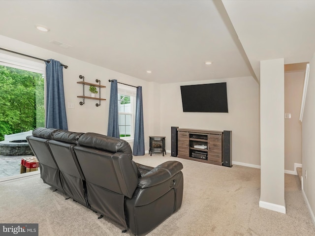 5809 Zoe Ln, Frederick, MD 21704 - carpeted cinema room featuring baseboards and recessed lighting