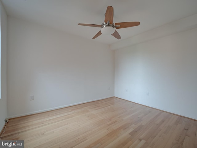 1812 Vernon St NW Unit 42, Washington, DC 20009 - empty room featuring a ceiling fan, light wood finished floors, and baseboards