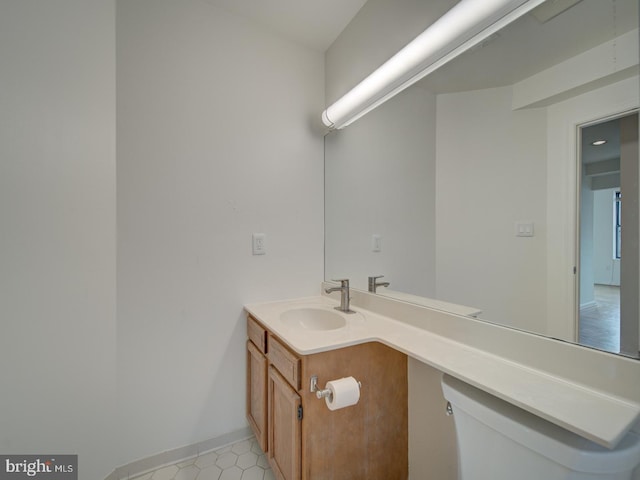 1812 Vernon St NW Unit 42, Washington, DC 20009 - bathroom with vanity and baseboards