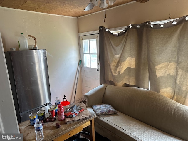 1533 N Carolina Ave NE, Washington, DC 20002 - living area with a ceiling fan