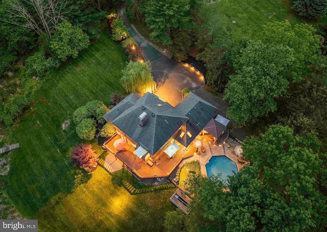 3097 Mill Rd, Doylestown, PA 18902 - aerial view of property and surrounding area featuring a pool area