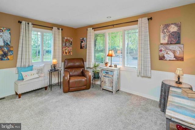 3097 Mill Rd, Doylestown, PA 18902 - sitting room with carpet floors and a wainscoted wall
