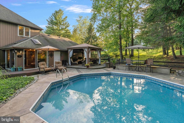 3097 Mill Rd, Doylestown, PA 18902 - outdoor pool with a gazebo and a patio area