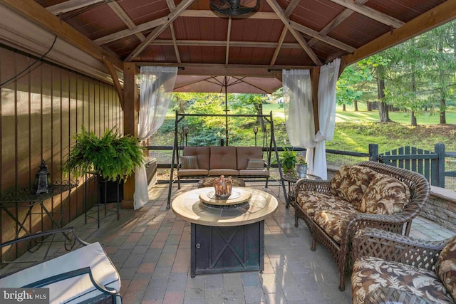 3097 Mill Rd, Doylestown, PA 18902 - view of patio with a gazebo and outdoor lounge area