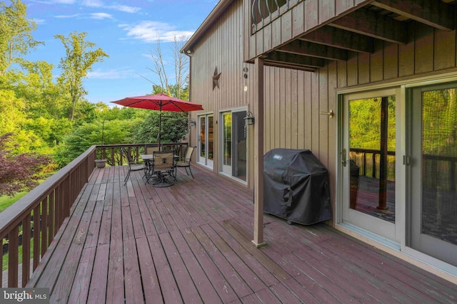 3097 Mill Rd, Doylestown, PA 18902 - wooden terrace featuring outdoor dining area and grilling area