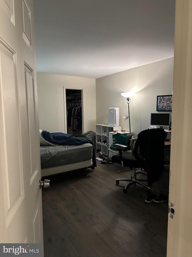 801 Christopher Dr, Reading, PA 19610 - bedroom featuring wood finished floors, a desk, and a closet