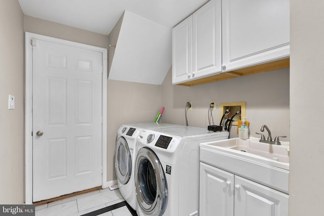 20008 Giantstep Ter, Gaithersburg, MD 20886 - laundry room featuring cabinet space, separate washer and dryer, and light tile patterned floors