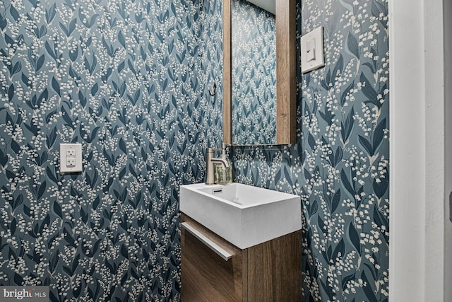 826 S 2nd St Unit 2, Philadelphia, PA 19147 - bathroom featuring wallpapered walls and vanity