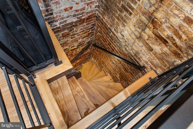 826 S 2nd St Unit 2, Philadelphia, PA 19147 - stairway with brick wall