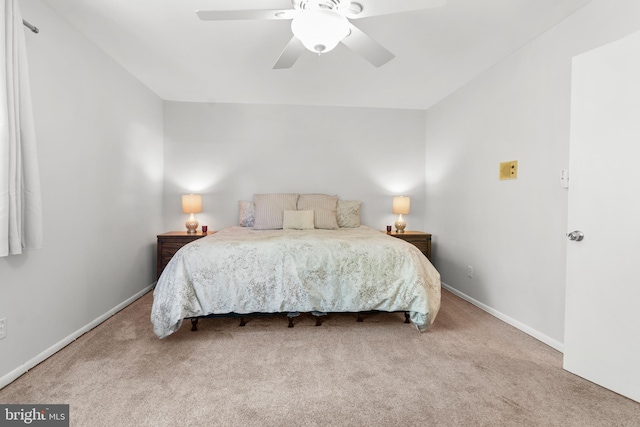 7374 Park Heights Ave, Baltimore, MD 21208 - bedroom featuring carpet, baseboards, and ceiling fan