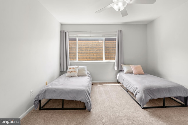 7374 Park Heights Ave, Baltimore, MD 21208 - bedroom with carpet floors, baseboards, and a ceiling fan